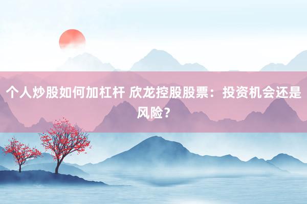 个人炒股如何加杠杆 欣龙控股股票：投资机会还是风险？