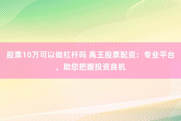 股票10万可以做杠杆吗 禹王股票配资：专业平台，助您把握投资良机