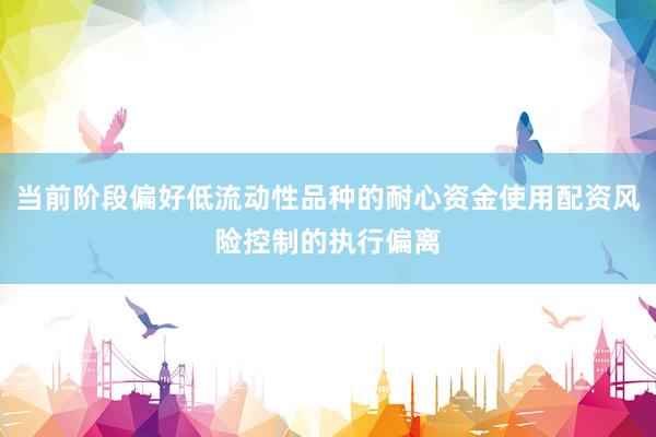 当前阶段偏好低流动性品种的耐心资金使用配资风险控制的执行偏离