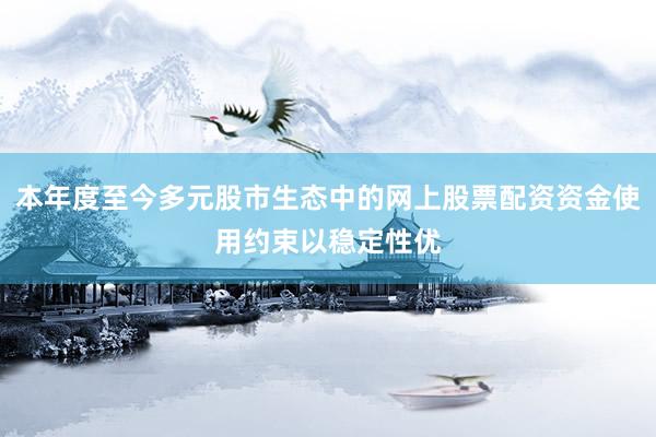 本年度至今多元股市生态中的网上股票配资资金使用约束以稳定性优
